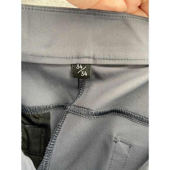 Public Rec Pants Mens 34x34 Gray Work Day Chino 5-Pocket Flat Front Straight Leg - Picture 11 of 14